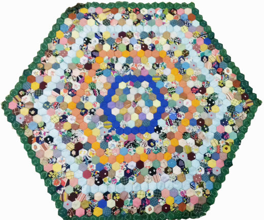 Thirties Hexagon Patchwork Piece 