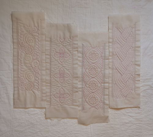 Samples based on Pink and White Strippy Quilt