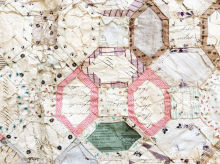 Victorian Mosaic Patchwork with papers intact