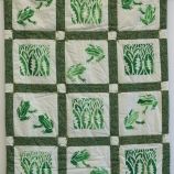 February Leap Frogs, Young Quilters Oxfam Challenge Quilt