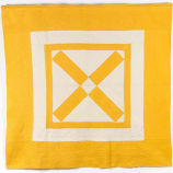 Yellow and White 'X' Wholecloth Quilt
