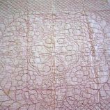 Pink Cotton and Crepe-de-Chine Wholecloth Quilt